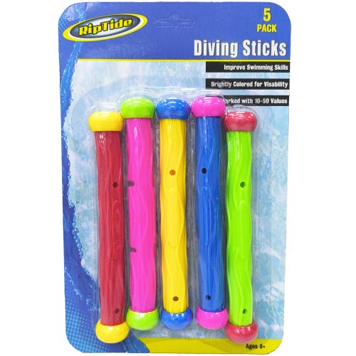 RIPPLE Rainbow Dive Sticks 5 Piece Pool Toys, 8+ in Multicolored  product