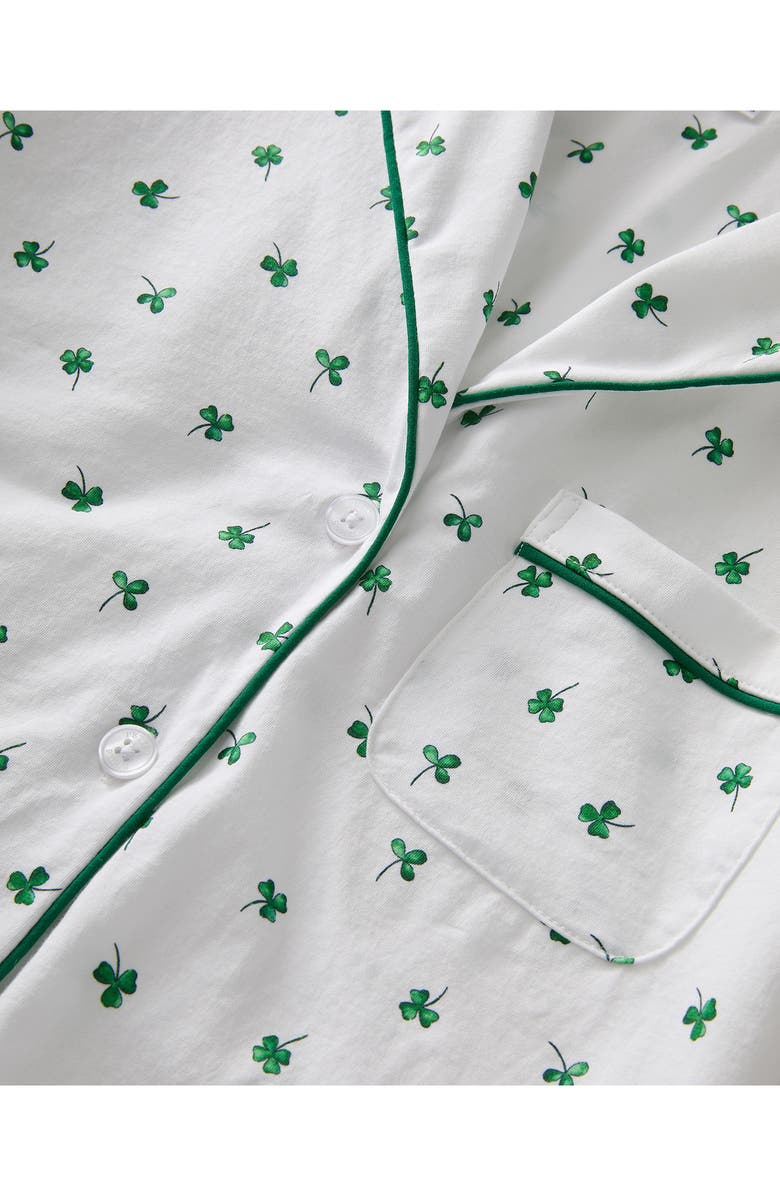 Petite Plume Featherweight Pima Cotton Short Pajamas, Alternate, color, Green