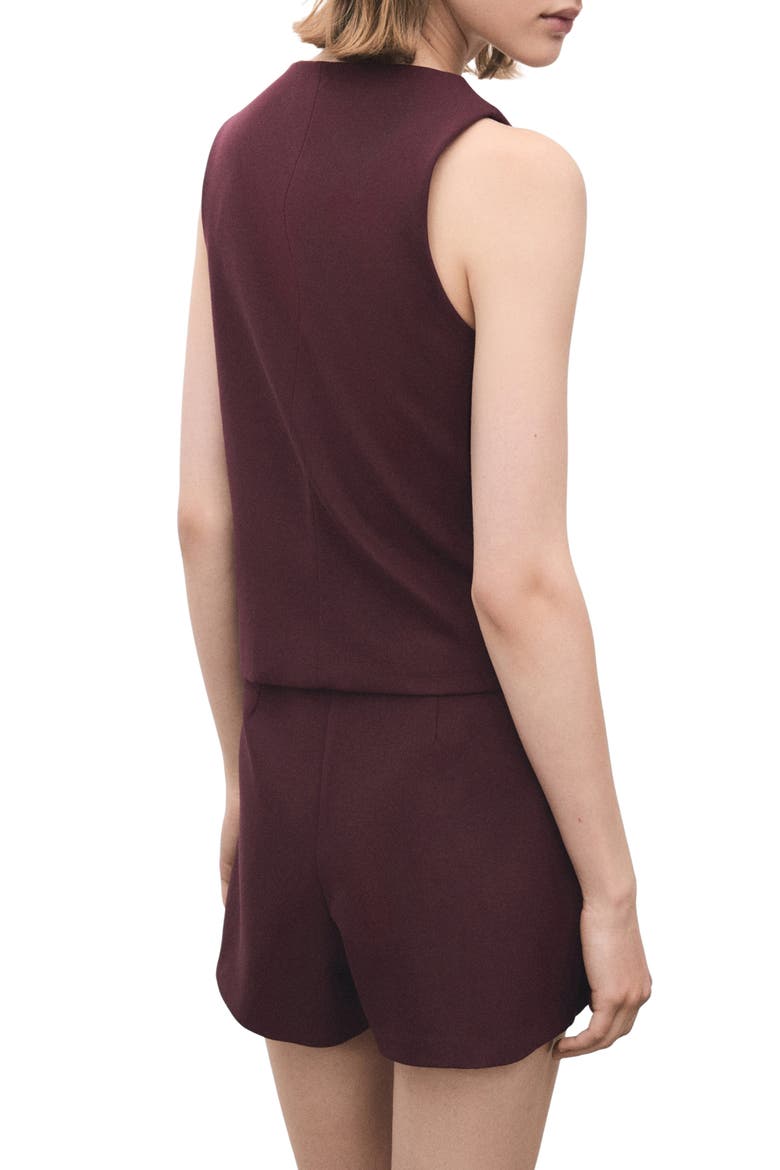 Button Front Suit Vest, Alternate, color, MAROON