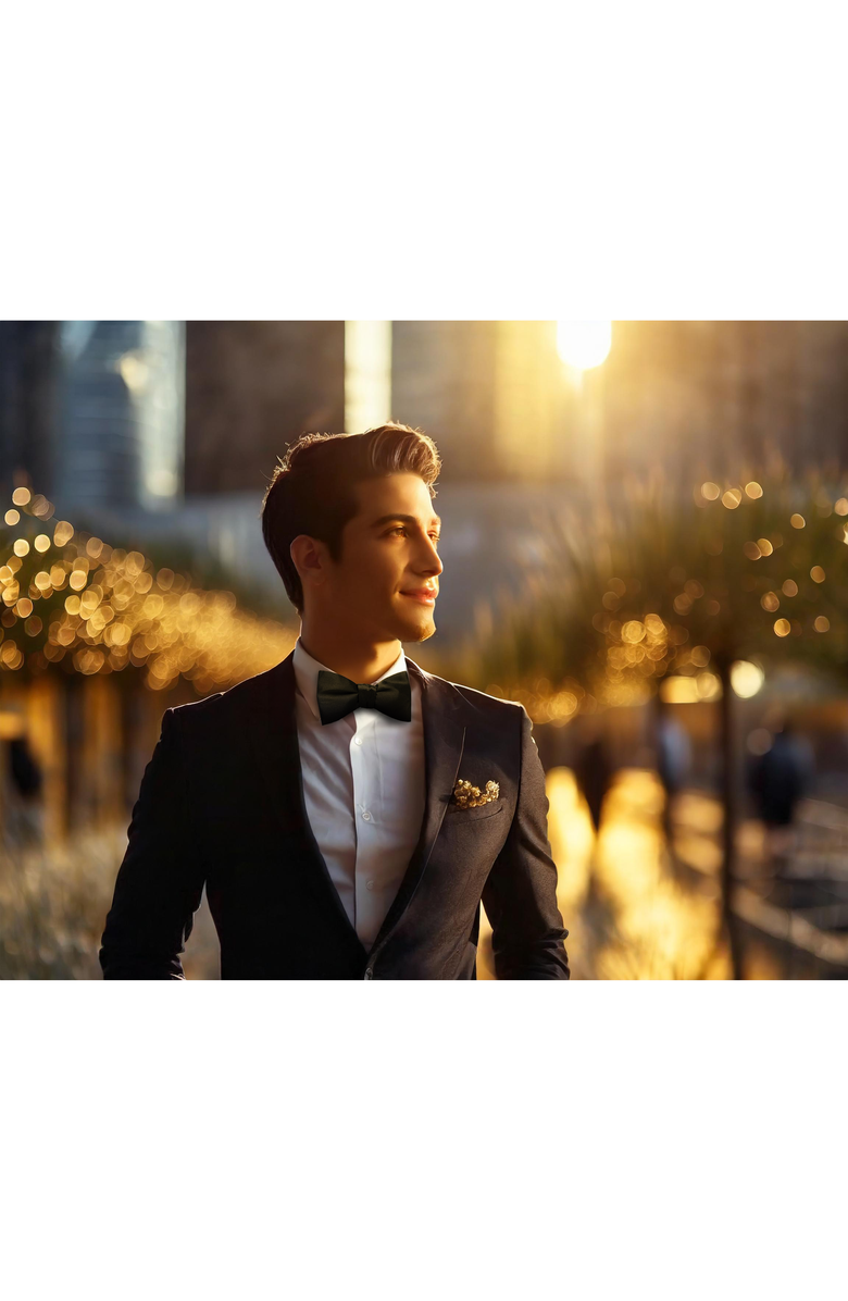 Beau Ties of Vermont Black Charmeuse Bow Tie, Alternate, color, Freestyle