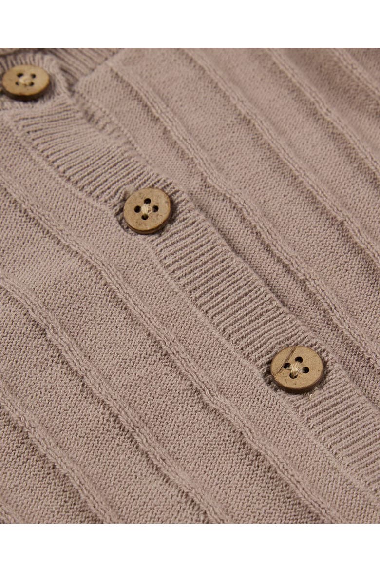3D Knit Ribbed Long-Sleeve Cardigan, Alternate, color, Almond