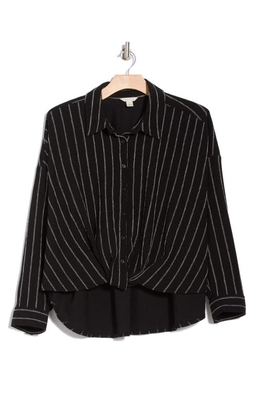 Caslon ® Texture Front Twist Button-up Shirt