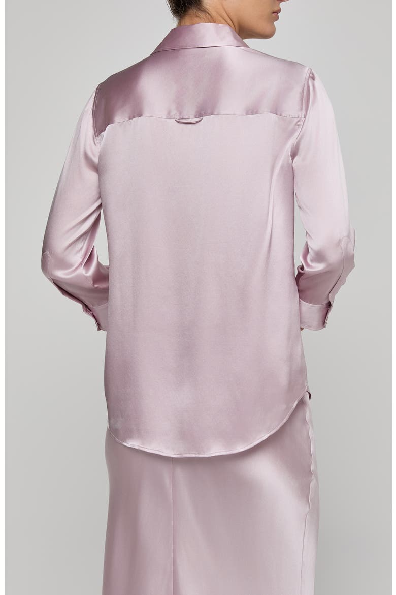 Dani Silk Charmeuse Blouse, Alternate, color, ICY LILAC