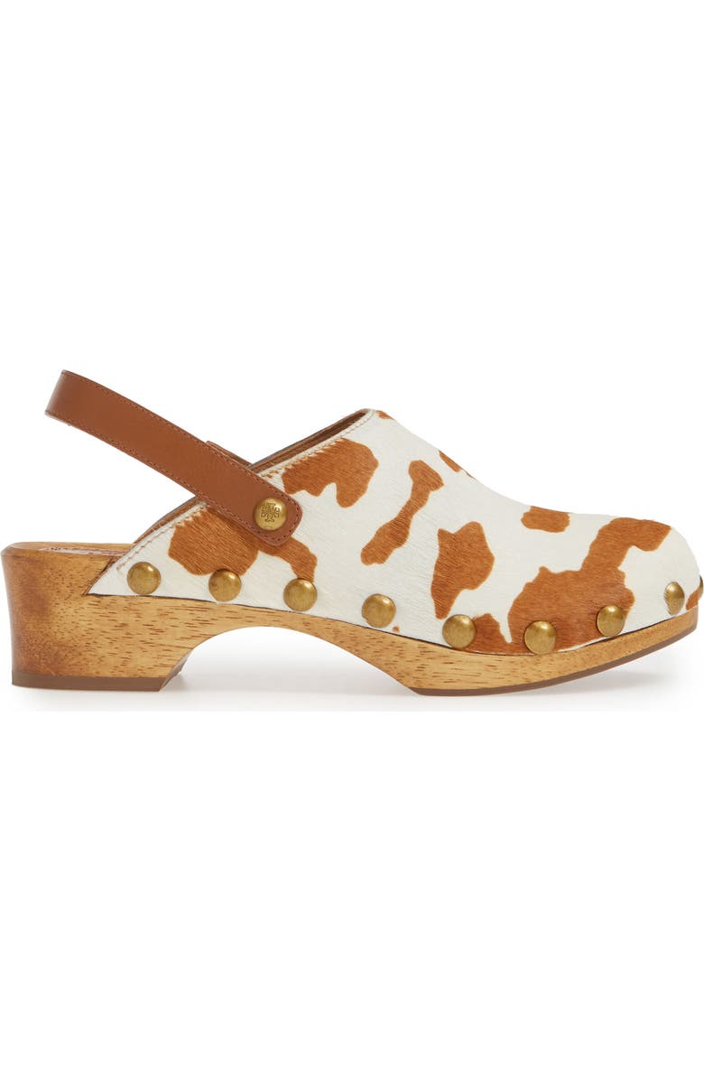 Tory Burch Blythe Studded Genuine Calf Hair Clog, Alternate, color,