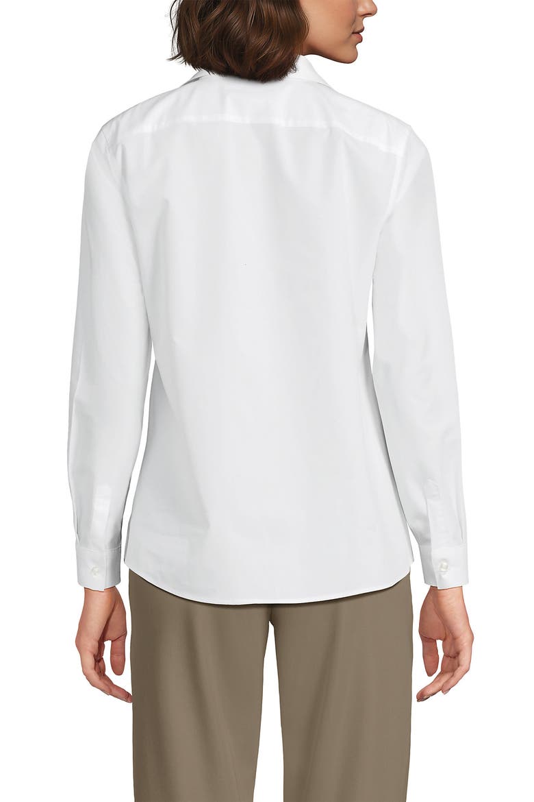 Long Sleeve Peter Pan Collar Broadcloth Shirt, Alternate, color, White