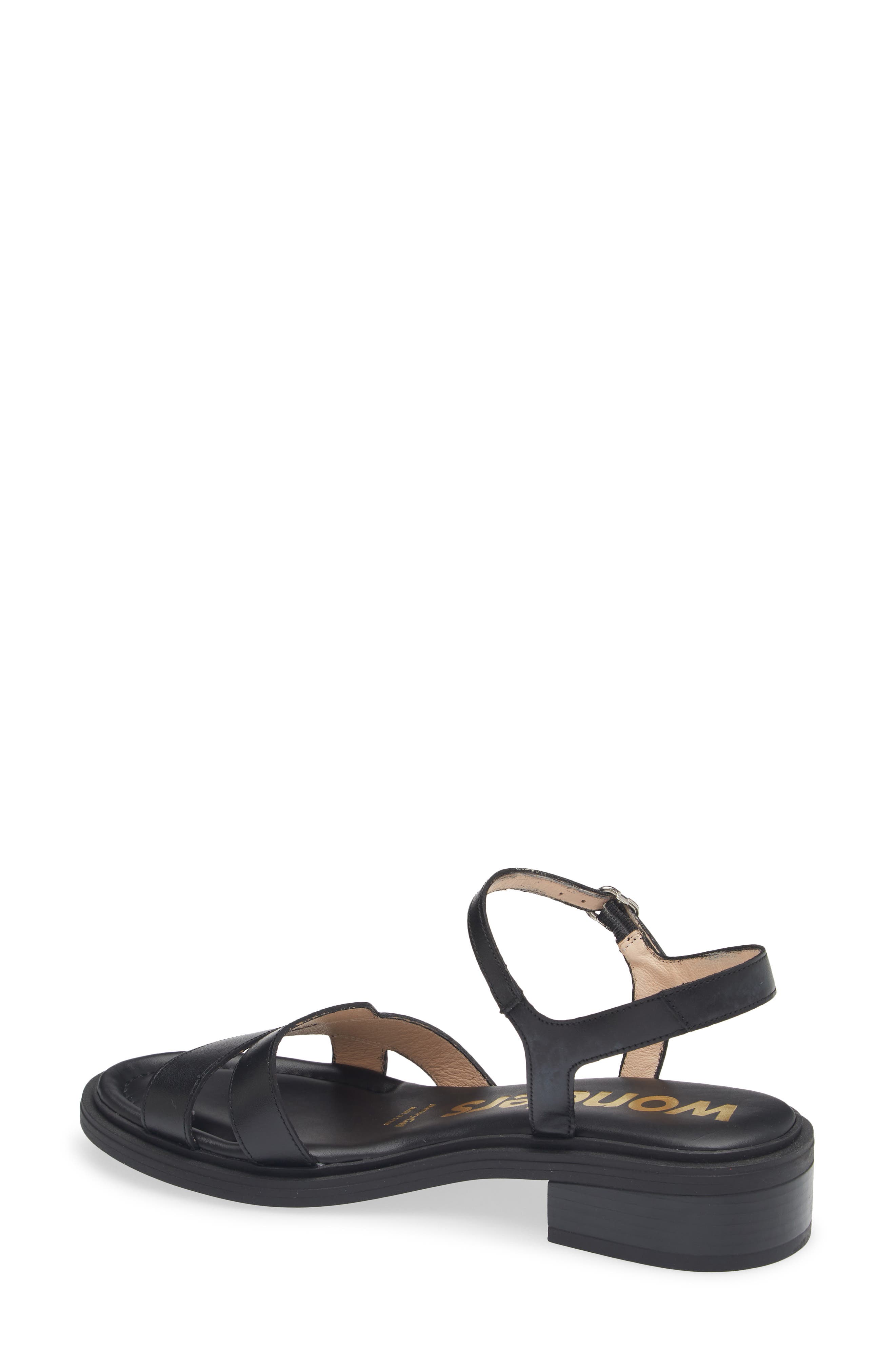 Wonders Ankle Strap Slide Sandal, Alternate, color, Tokat Black