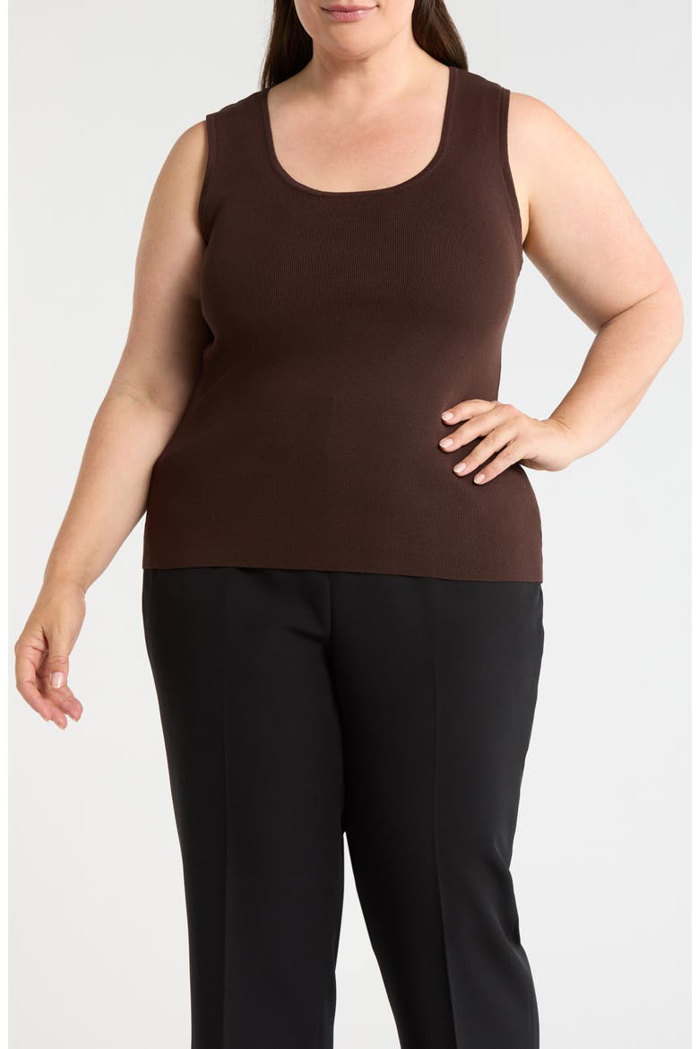 Scoop Neck Sweater Tank, Main, color, ESPRESSO
