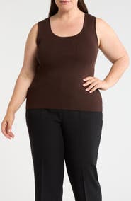 Tahari ASL Scoop Neck Sweater Tank