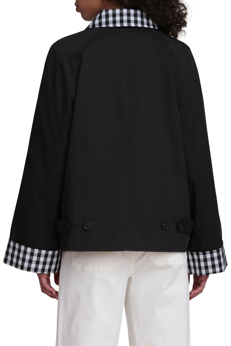 Cropped Trench Jacket, Alternate, color, BLACK
