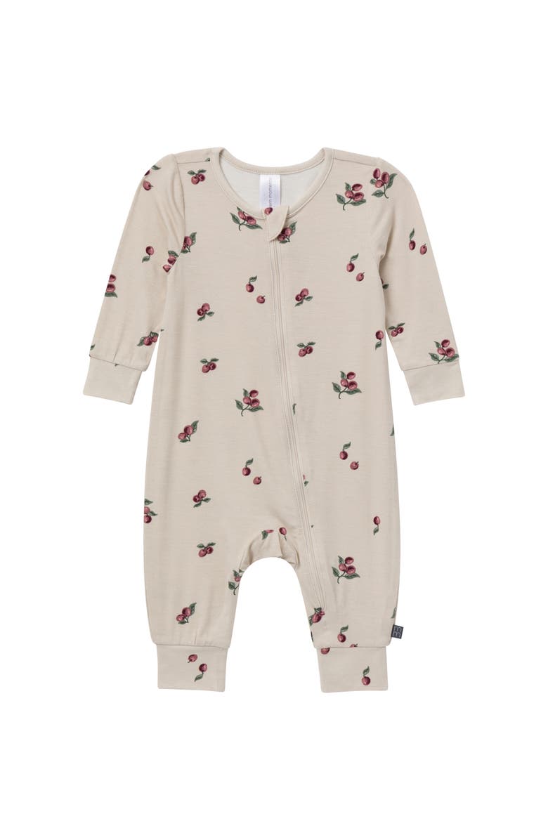 Modern Moments<sup>™</sup> by Gerber Long Sleeve Footless Rompers, Alternate, color, Gray And Purple