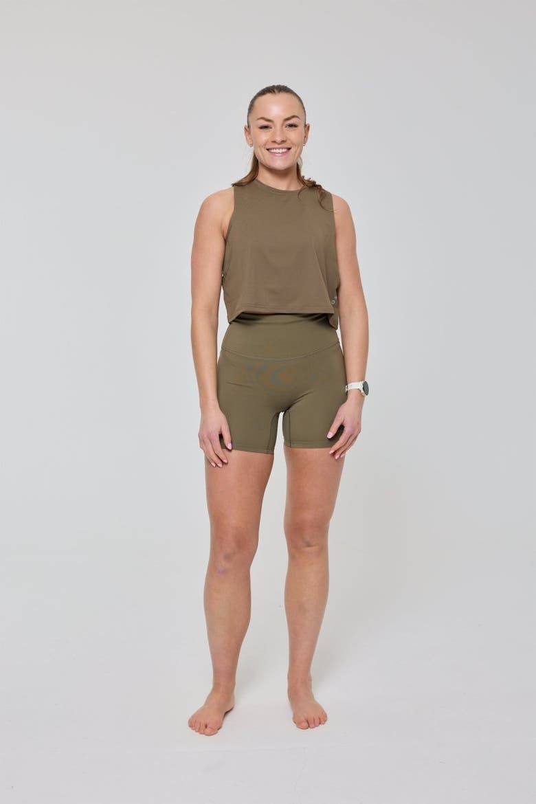 Infinite High Waisted Shorts - Khaki, Alternate, color, Khaki