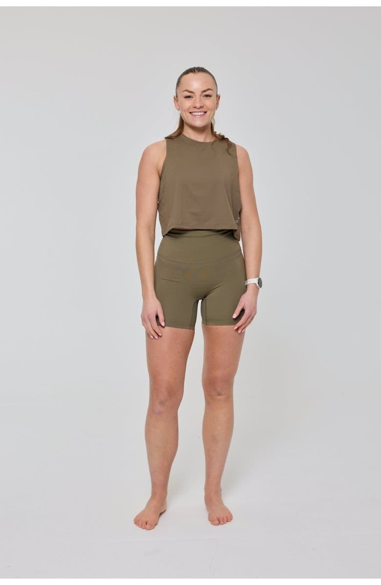 OOSC Infinite High Waisted Shorts - Khaki, Alternate, color,
