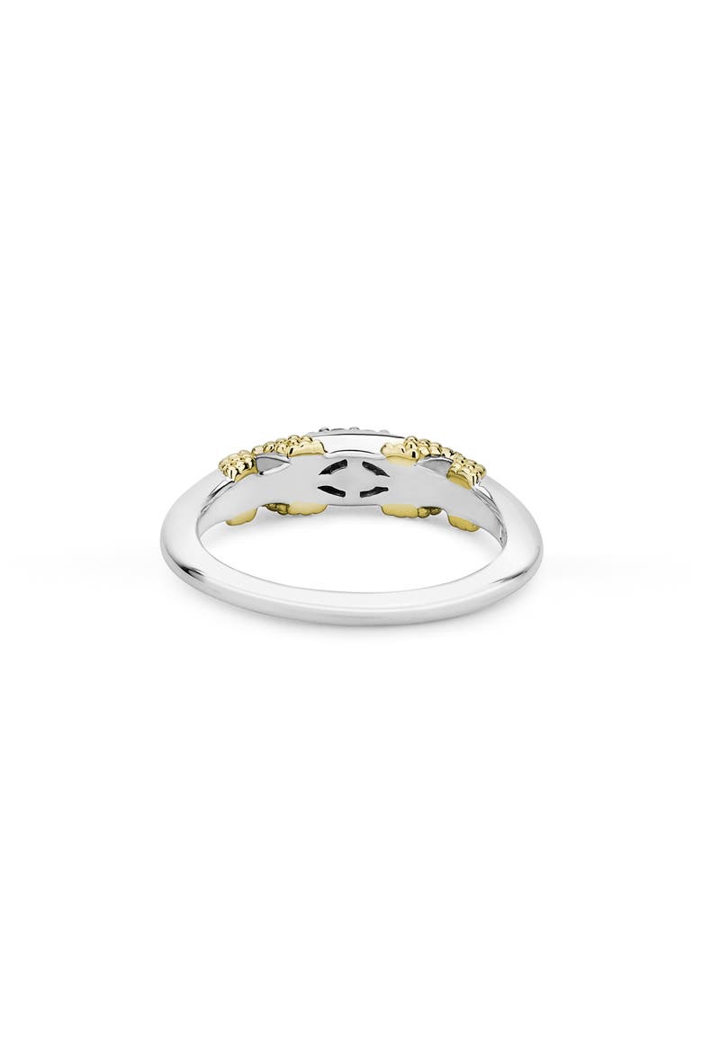 Caviar Lux Double X Diamond Pavé Ring, Alternate, color, TWO TONE/ DIAMOND