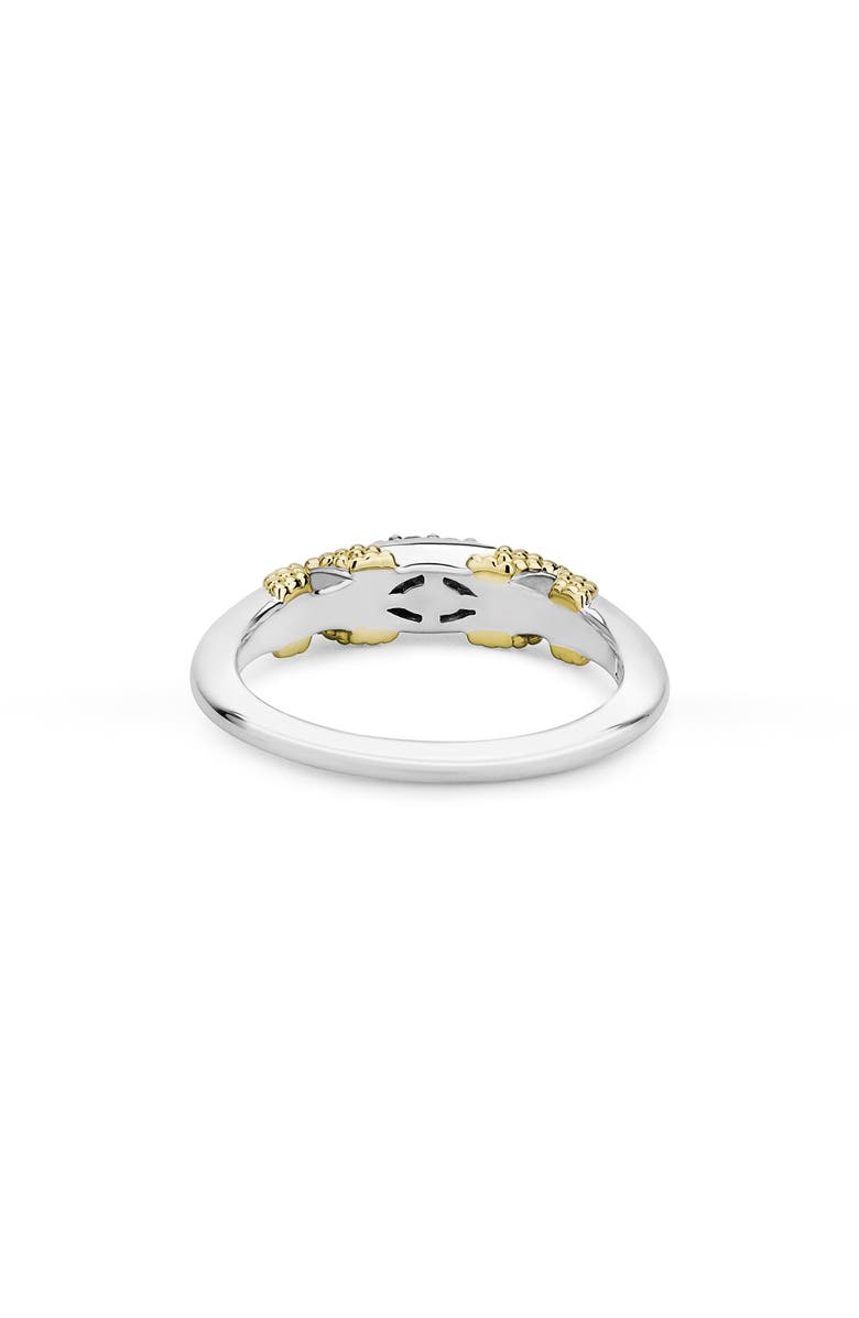 LAGOS Caviar Lux Double X Diamond Pavé Ring, Alternate, color, Two Tone/ Diamond
