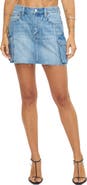 Pistola Rhea Raw Hem Cargo Denim Miniskirt