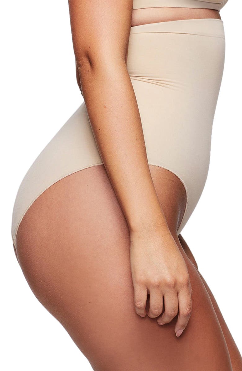 SKIMS Seamless Sculpt High Waist Briefs, Alternate, color, Clay