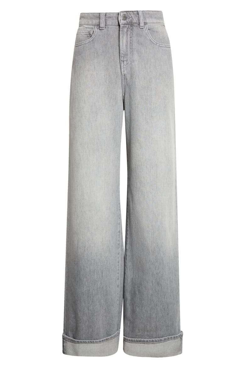 Wide Leg Denim Pants, Alternate, color, GREY