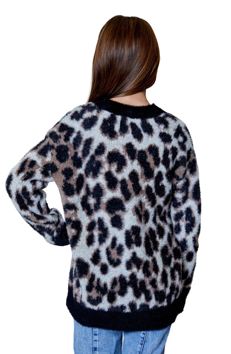 Design History Kids' Animal Spot Cardigan, Alternate, color, Tan Suede Combo