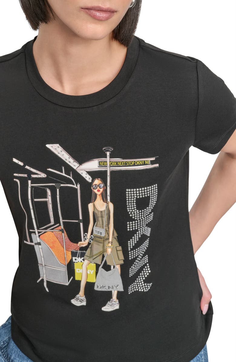 DKNY Subway Graphic T-Shirt, Alternate, color,