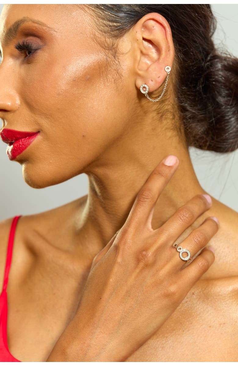 Lucy Quartermaine Multi Halo Ring, Alternate, color, Sterling Silver