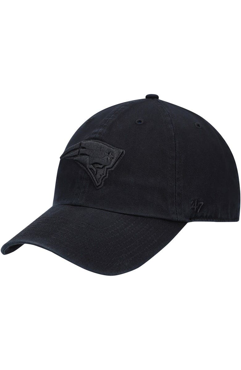 '47 Men's '47 Black New England Patriots Team Tonal Clean Up Adjustable Hat, Main, color, 