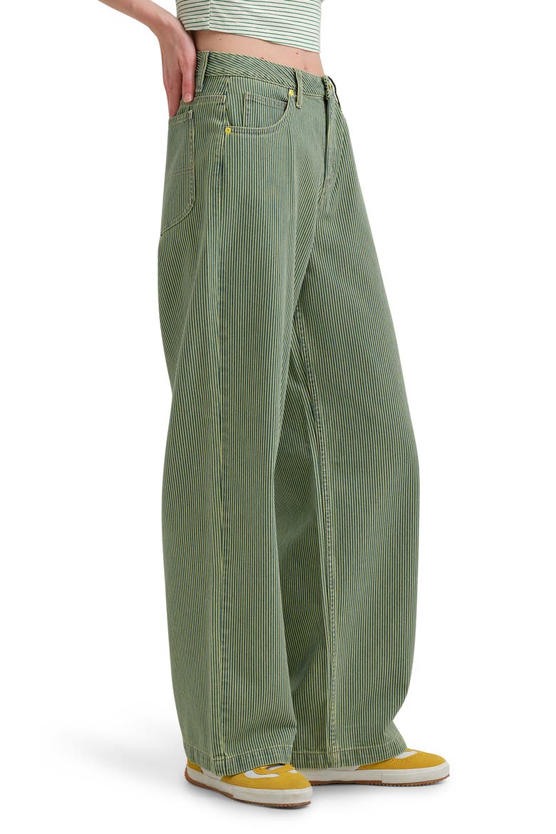 x Crayola Carpenter High Rise Straight Leg Jeans, Alternate, color, LEMON YELLOW STRIPE