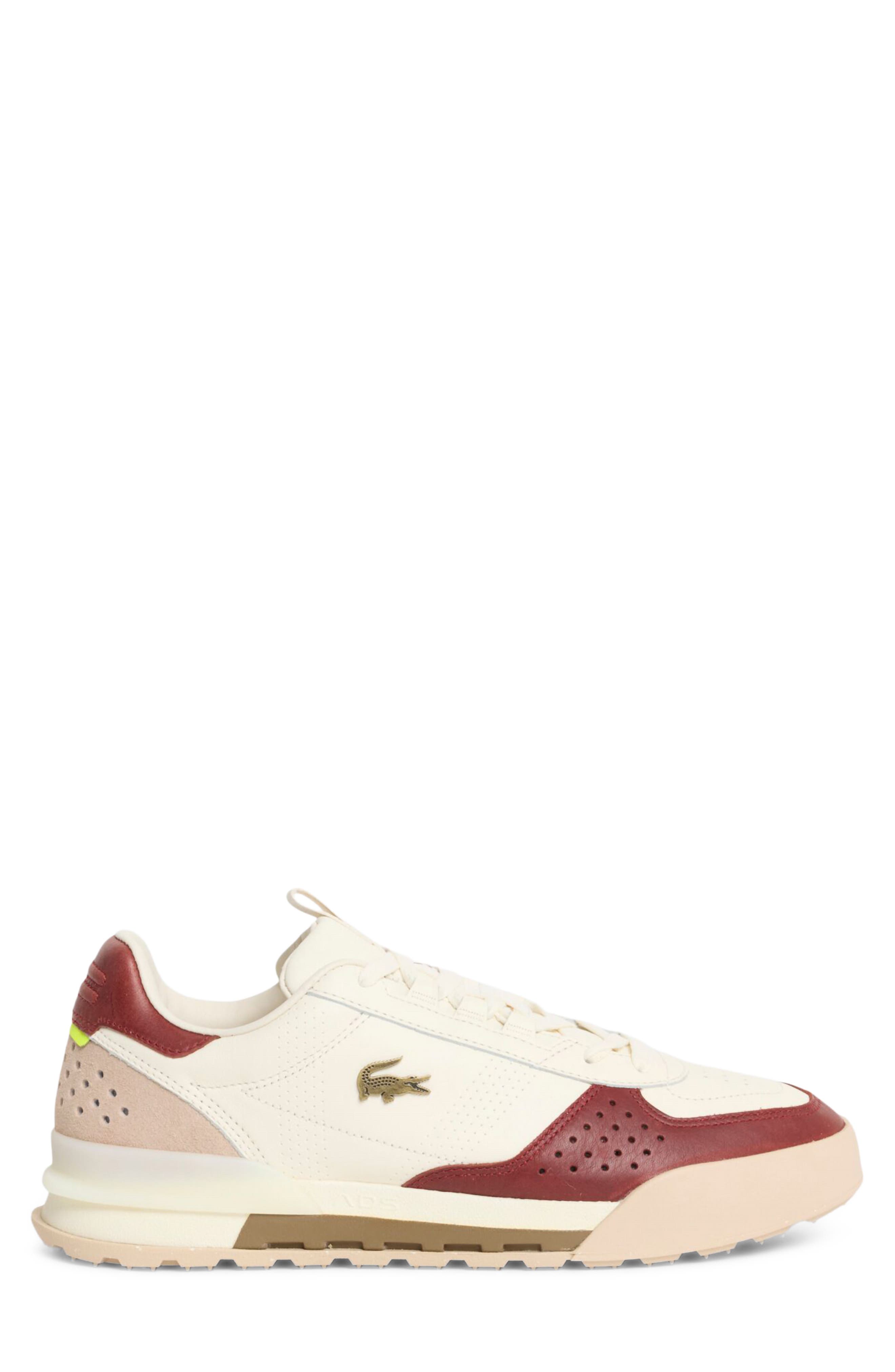Lacoste Slam Break Court Sneaker, Alternate, color, Off White/ Orange