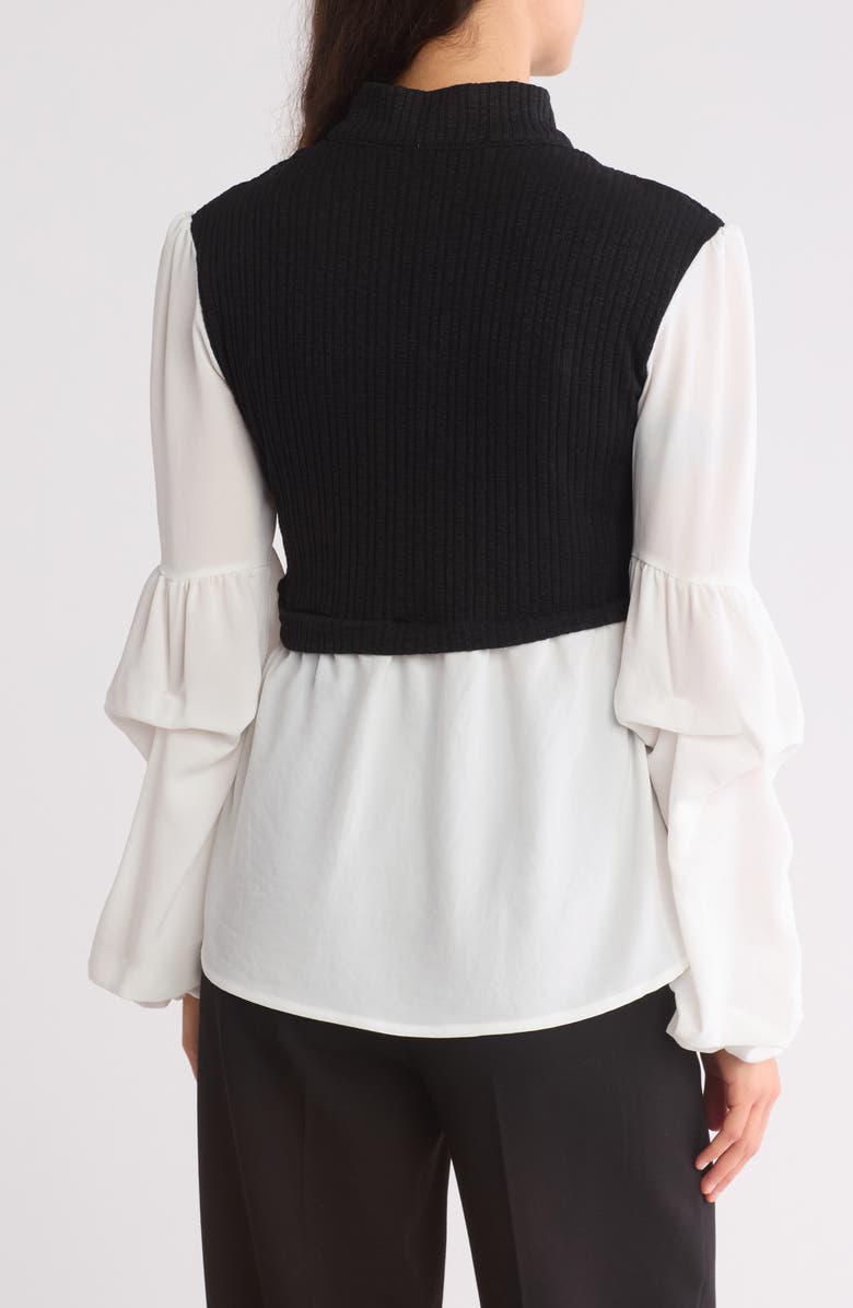 PATRIZIA LUCA Balloon Sleeve Twofer Top | Nordstromrack
