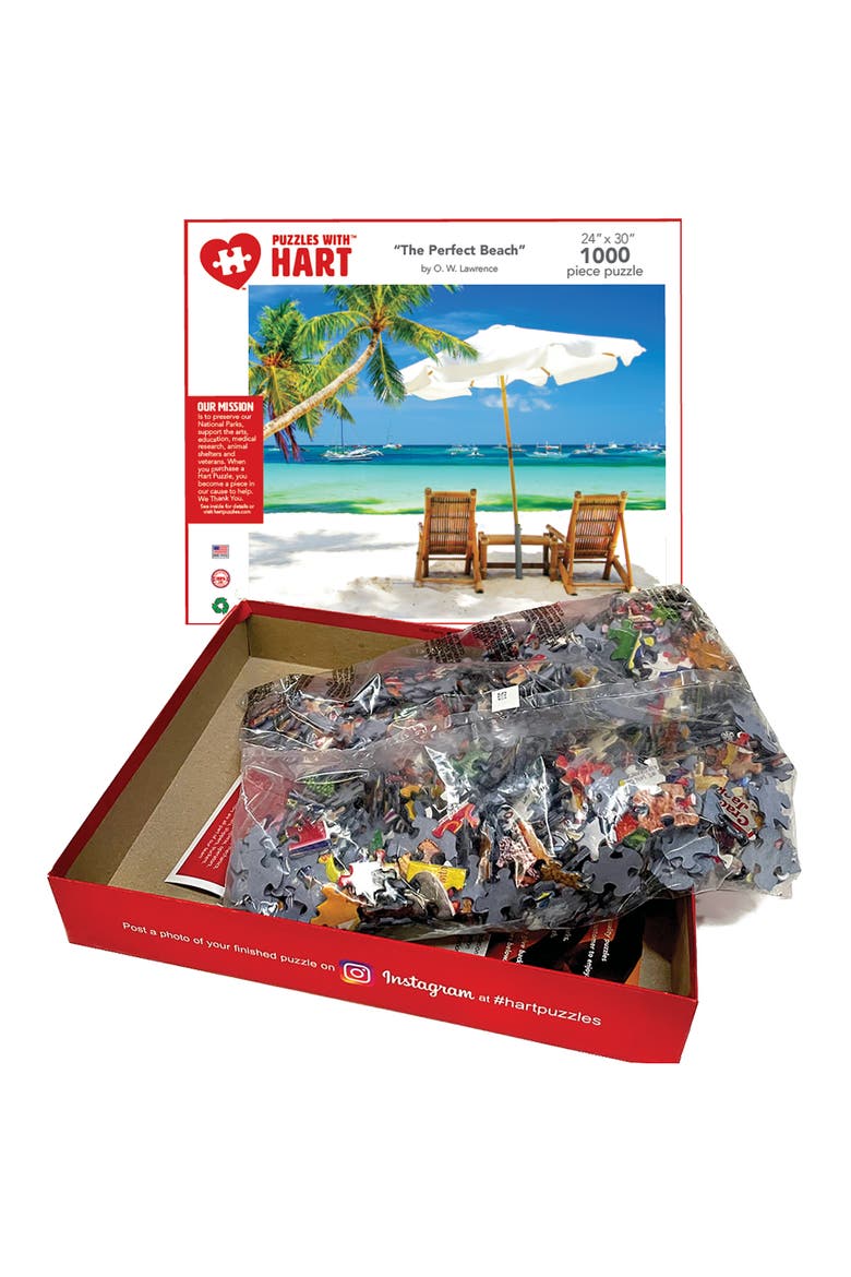 The Perfect Beach by O W Lawrence, 24 x 30 Inches, 1000 Piece Puzzle, Alternate, color, Multicolored
