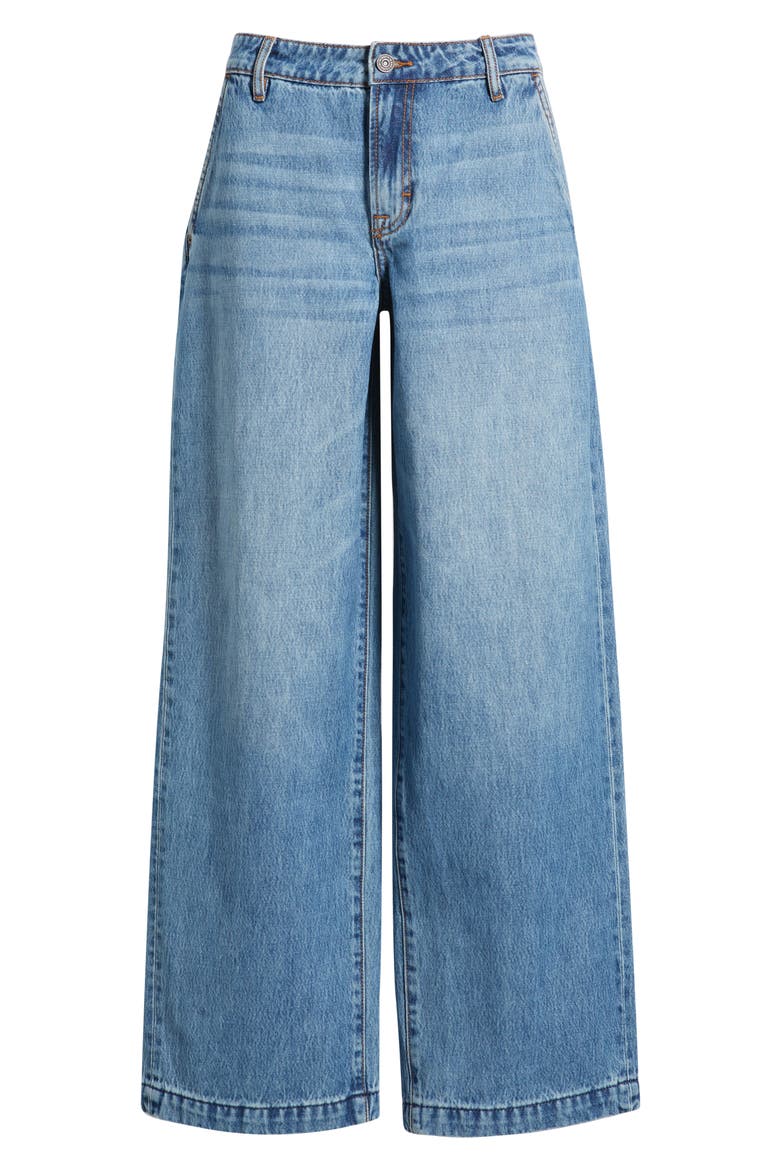 Low Rise Baggy Wide Leg Jeans, Alternate, color, MED.WASH