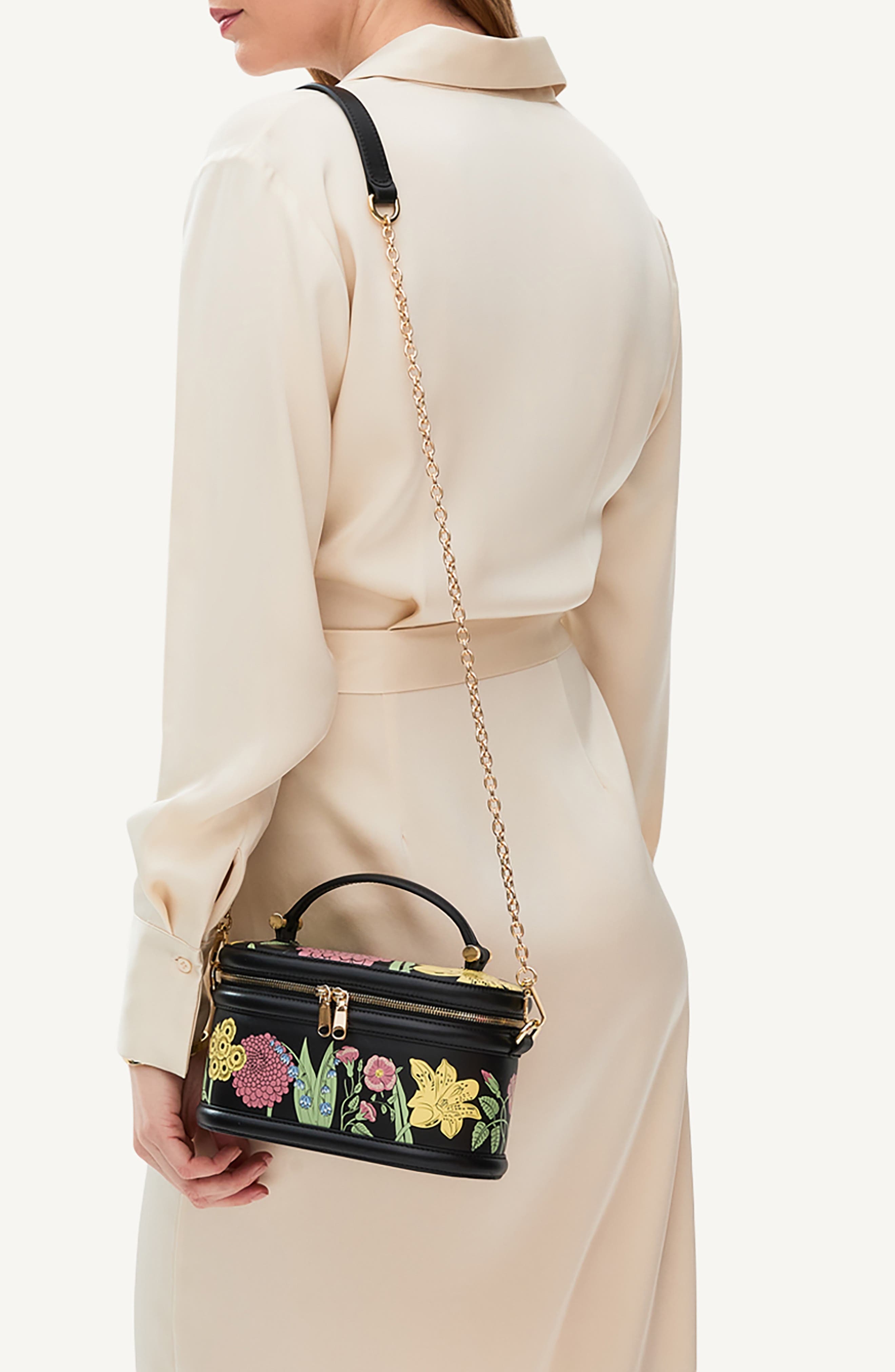 Radley Small Royal Horticultural Society Zip Around Crossbody Bag, Alternate, color, Black