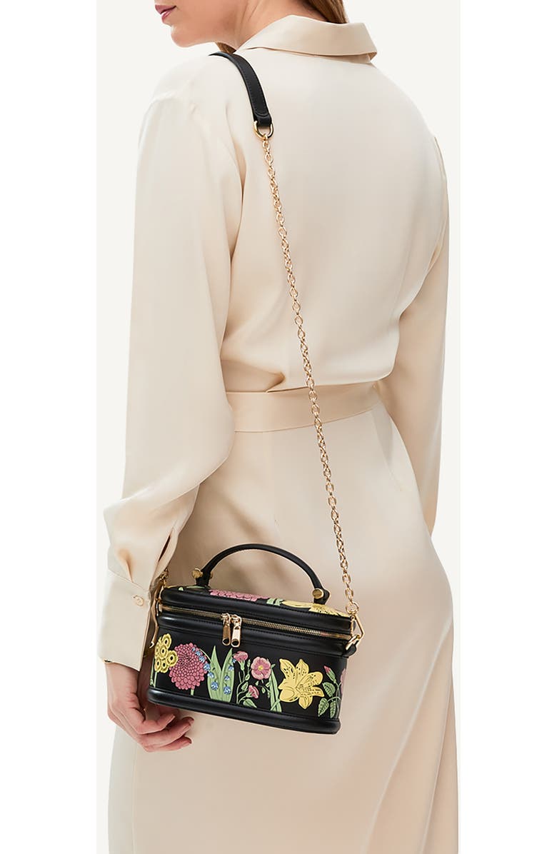 Radley Small Royal Horticultural Society Zip Around Crossbody Bag, Alternate, color, Black