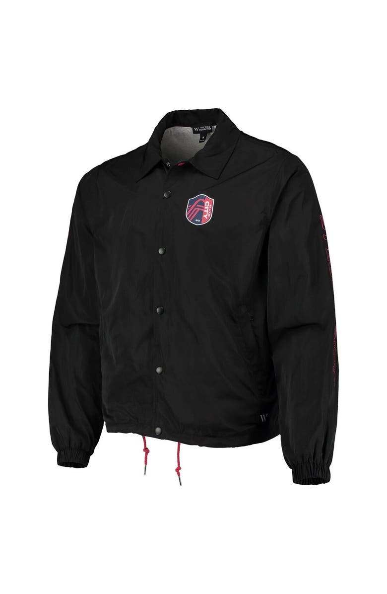 THE WILD COLLECTIVE Men's The Wild Collective Black St. Louis City SC Coaches Full-Snap Jacket, Alternate, color, Black