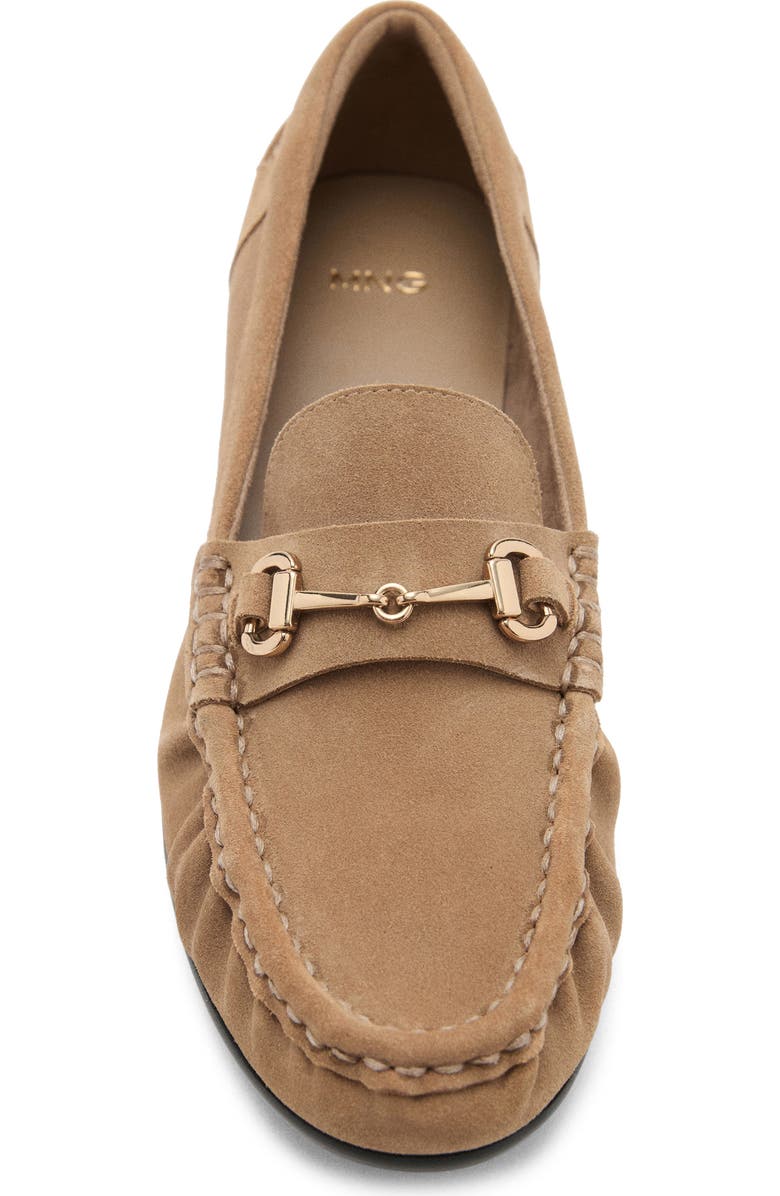 MANGO Suede Bit Loafer, Alternate, color, Medium Brown