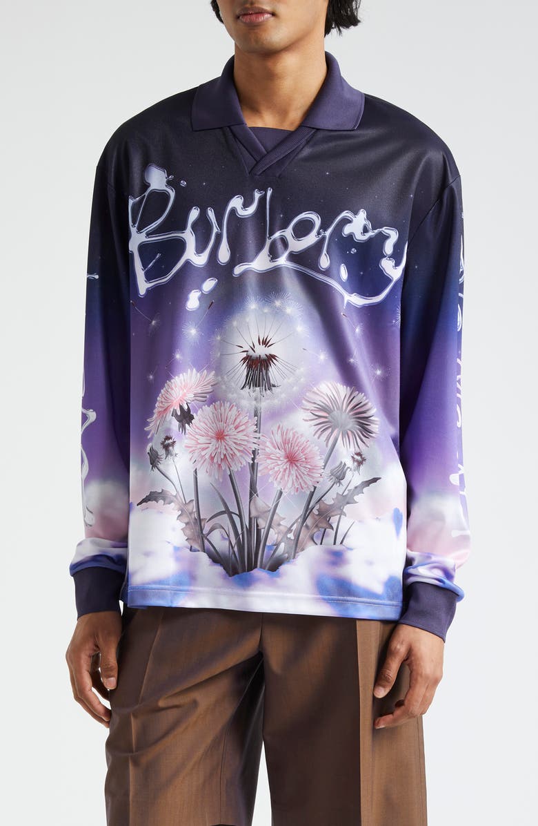 Burberry Dandelion Oversize Jersey Polo, Main, color, 