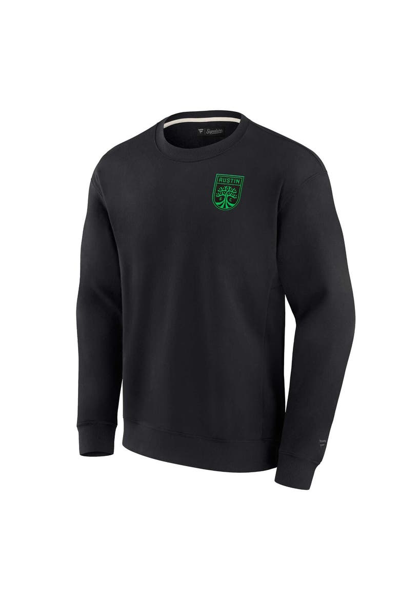 Unisex Fanatics Signature Black Austin FC Super Soft Pullover Crew Sweatshirt, Alternate, color, Black