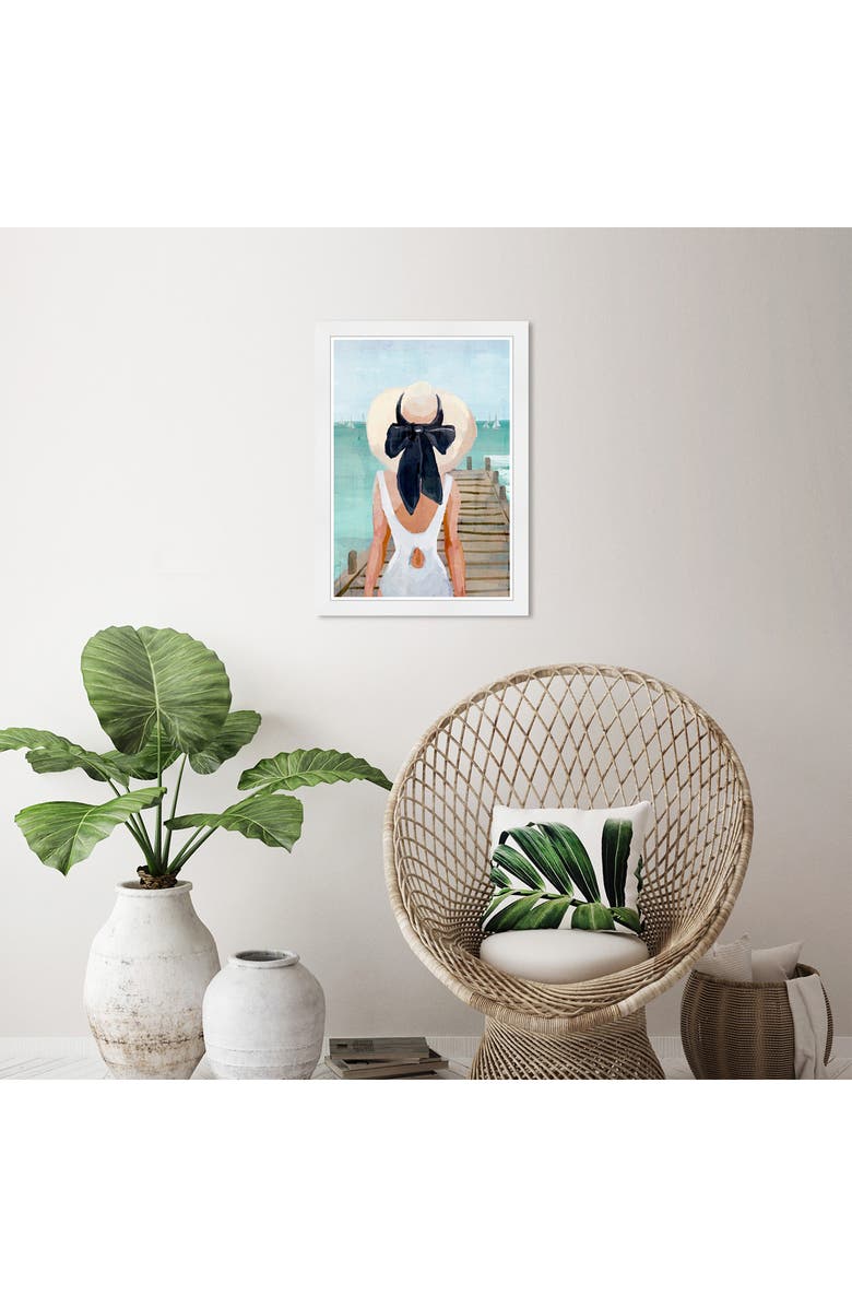 Wynwood Studio WYNWOOD Seagreen Pier Framed Artwork, Alternate, color, Green