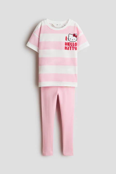 2-piece Motif-detail Cotton Set