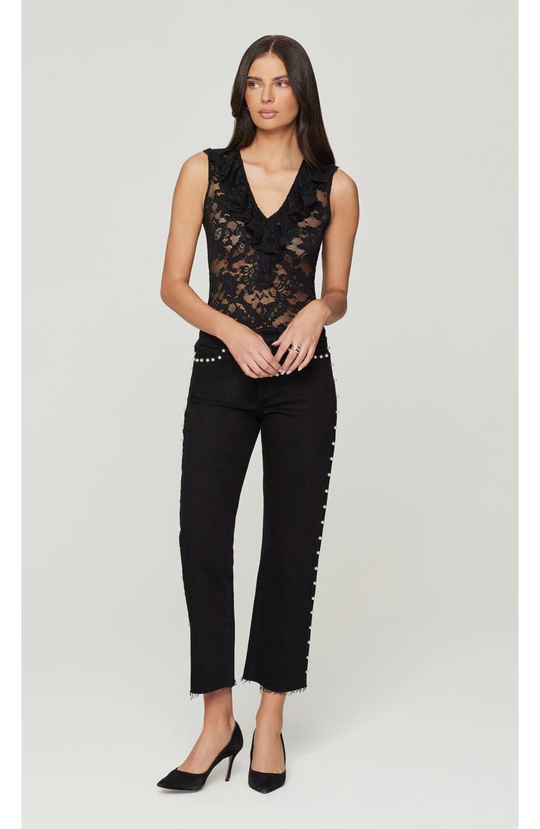 Generation Love Saige Lace Top, Alternate, color, Black
