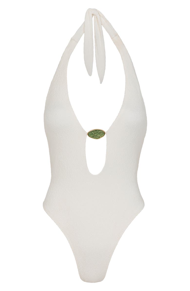 ViX Paula Hermanny Petra Babi Cutout One-Piece Swimsuit, Alternate, color, White