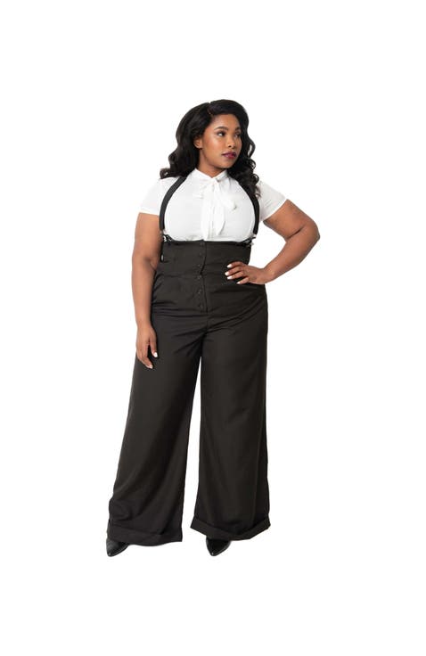 Plus Size Thelma High Waist Suspender Pants
