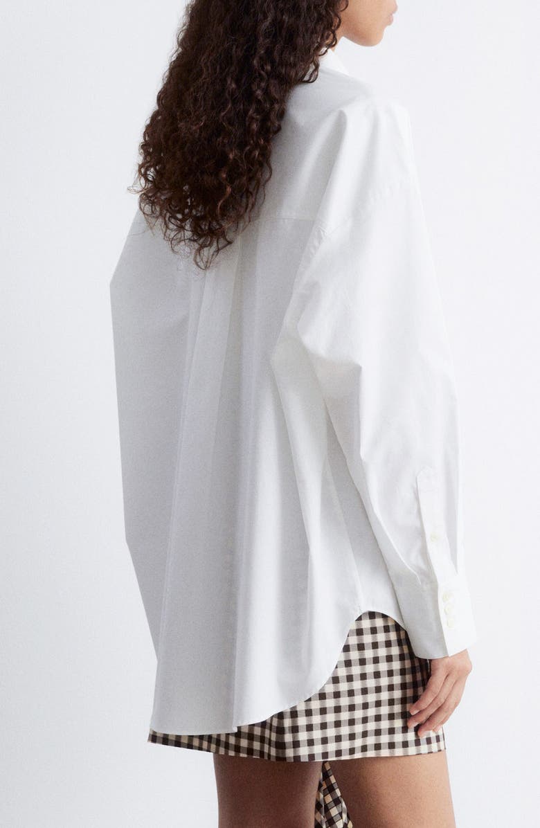 & Other Stories Oversize Cotton Button-Up Shirt, Alternate, color, White Light