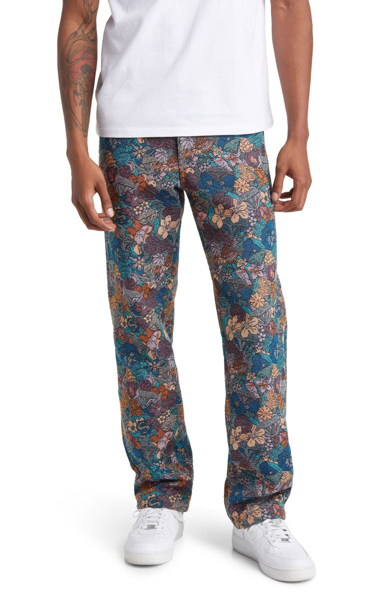 Billionaire Boys Club Monstera Floral Jacquard Pants, Main, color,