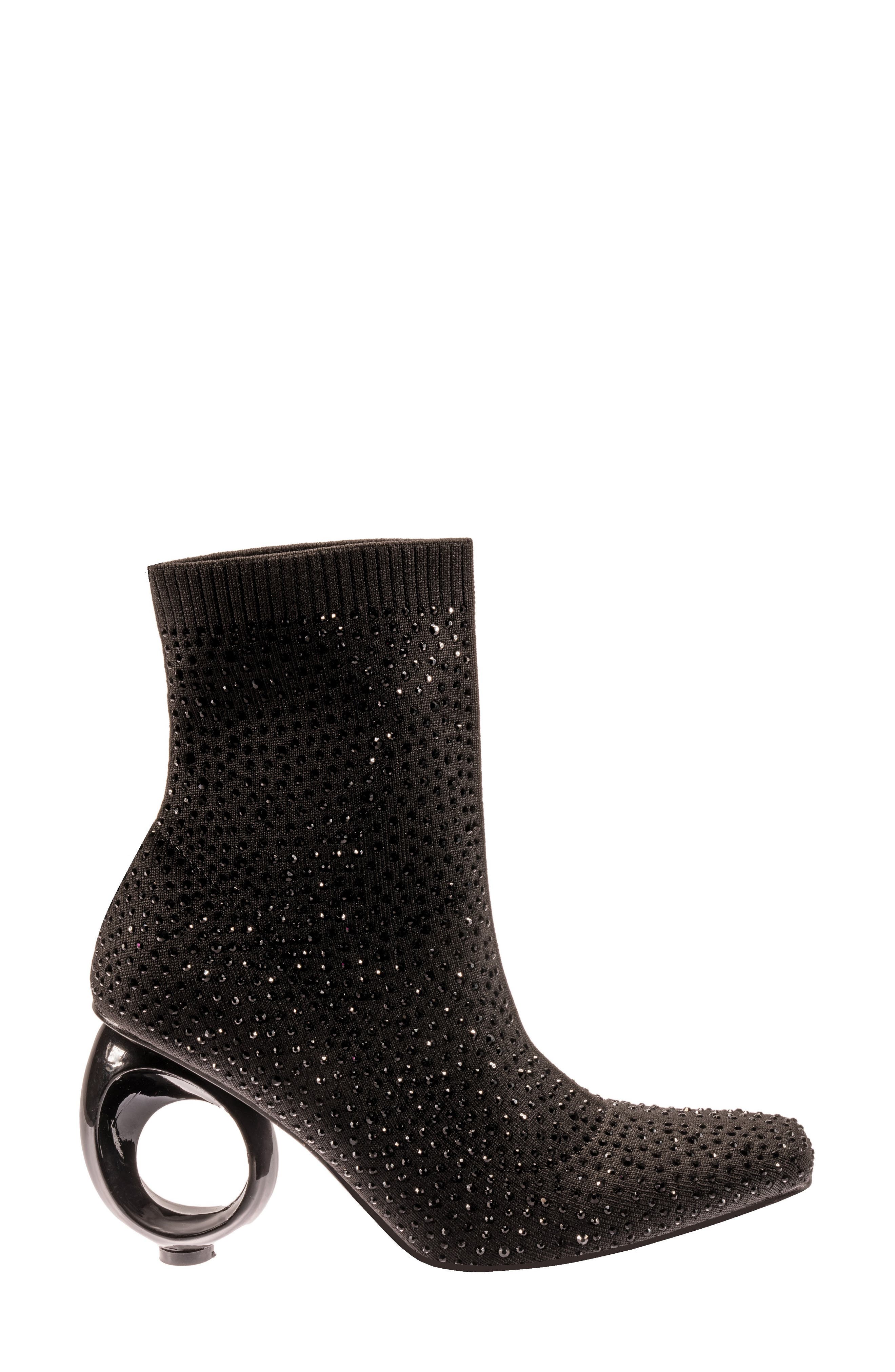 NINETY UNION Barb Round Heel Bootie, Alternate, color, Black