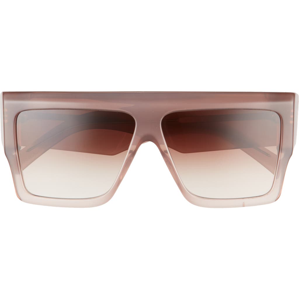 Celine Bold 3 Dots 60mm Gradient Flattop Sunglasses In Brown