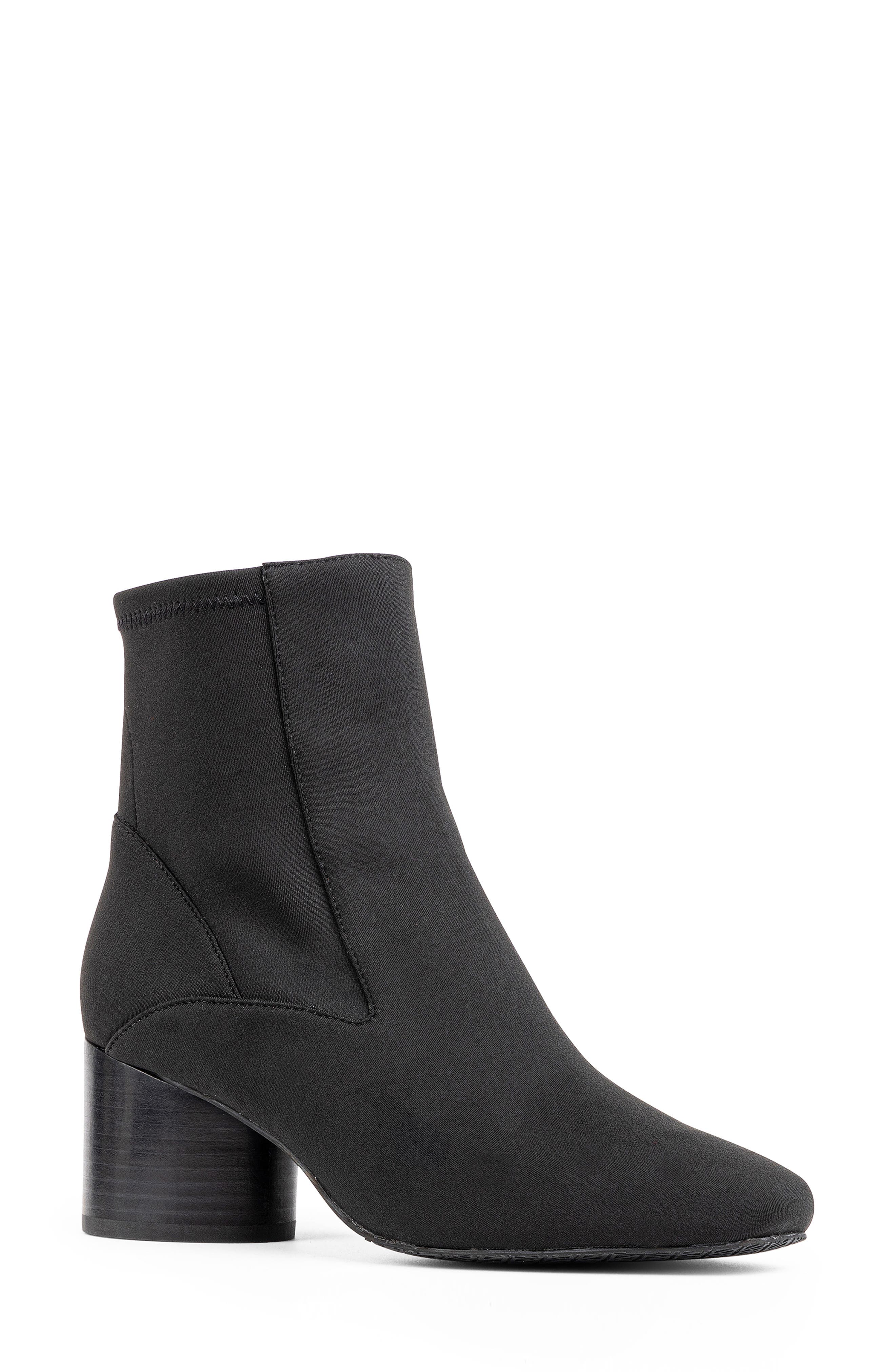 Square Toe Bootie, Main, color, BLACK