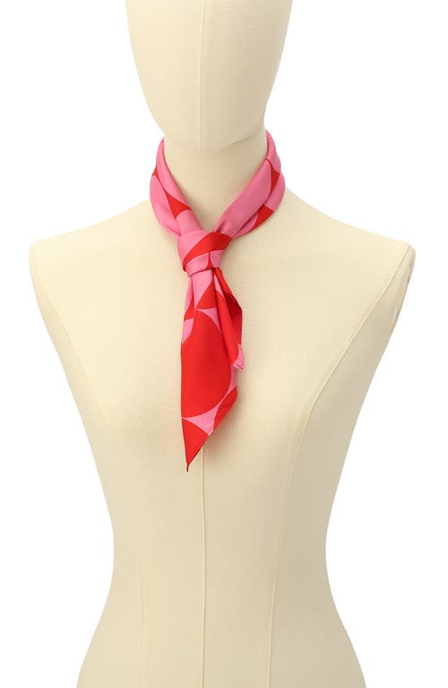 Kate Spade New York Seasonless Dot Silk Bandana In Classic Red Surf Pink