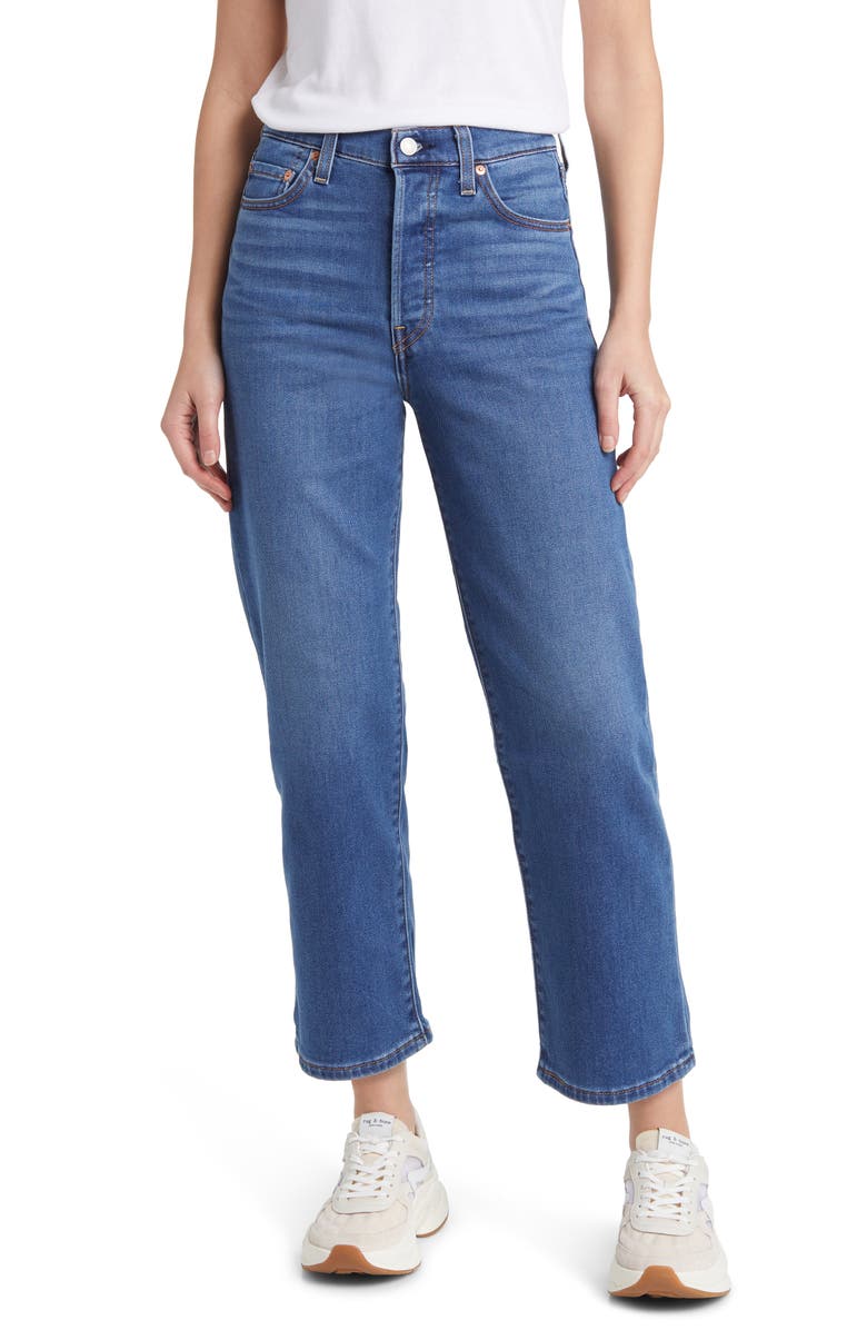 Levi's Ribcage High Waist Ankle Straight Leg Jeans, Main, color,