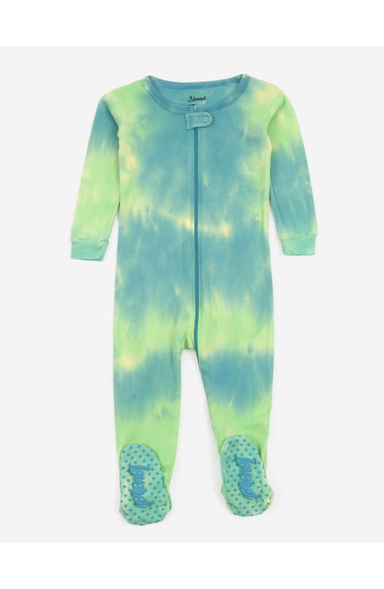 Leveret Footed Tie Dye Cotton Matching Family Pajamas, Main, color, Tie Dye Colorful