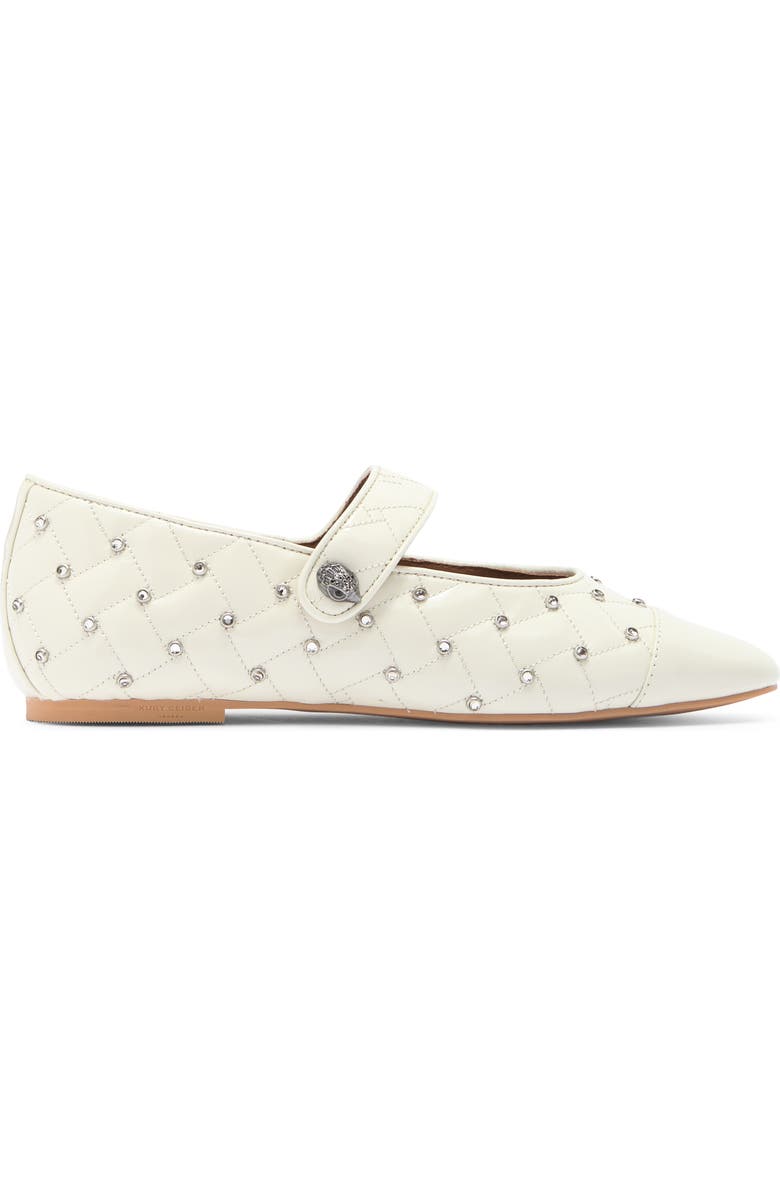 Kurt Geiger London Orbit Embellished Ballet Flat, Alternate, color, Bone